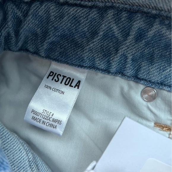 Anthropologie Pistola Daphne Strapless Denim High Rise Barrel Leg Jumpsuit - Picture 10 of 16